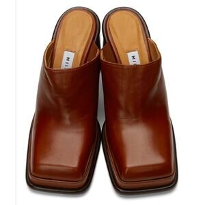 Miista Eldora Nappa Mules brown sz 37 /7 msrp $370